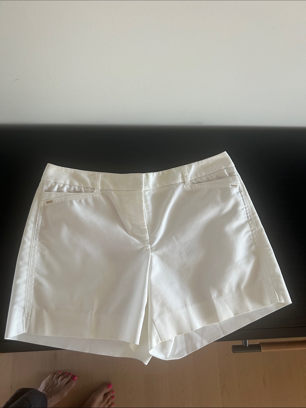 White House Black Market White Classic Bermuda Shorts